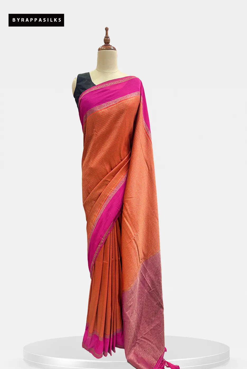 Georgette Saree Orange QS295417