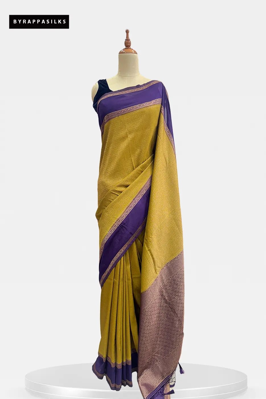 Georgette Saree Olive Green QS295428