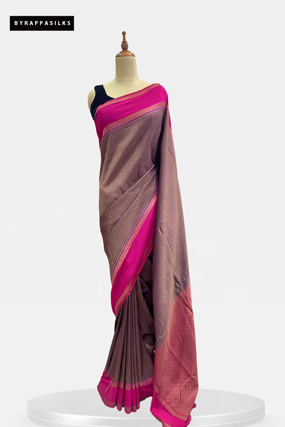 Georgette Saree Magenta Pink QS295423