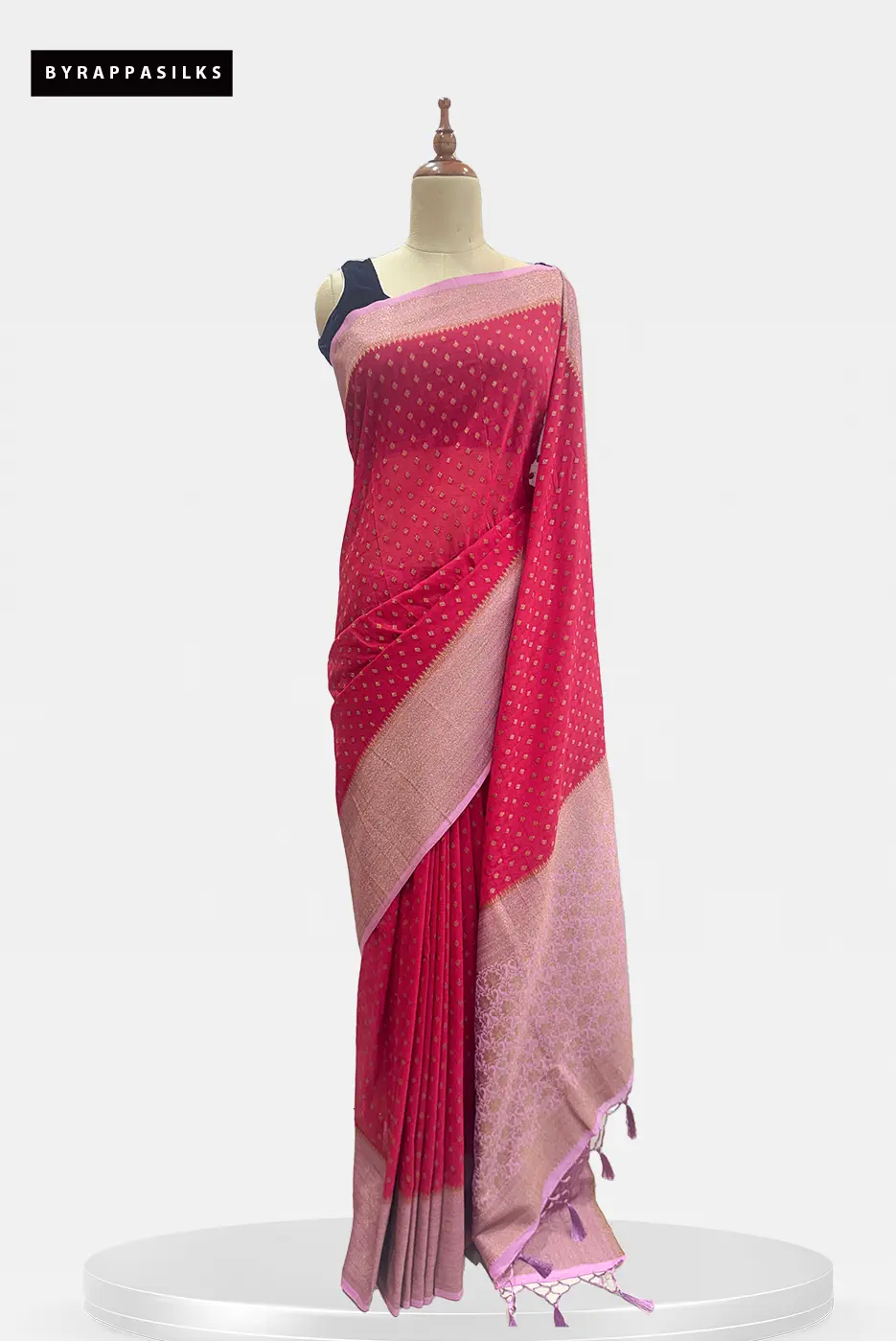 Semi Khaddhi Georgette Saree Pink QS295455