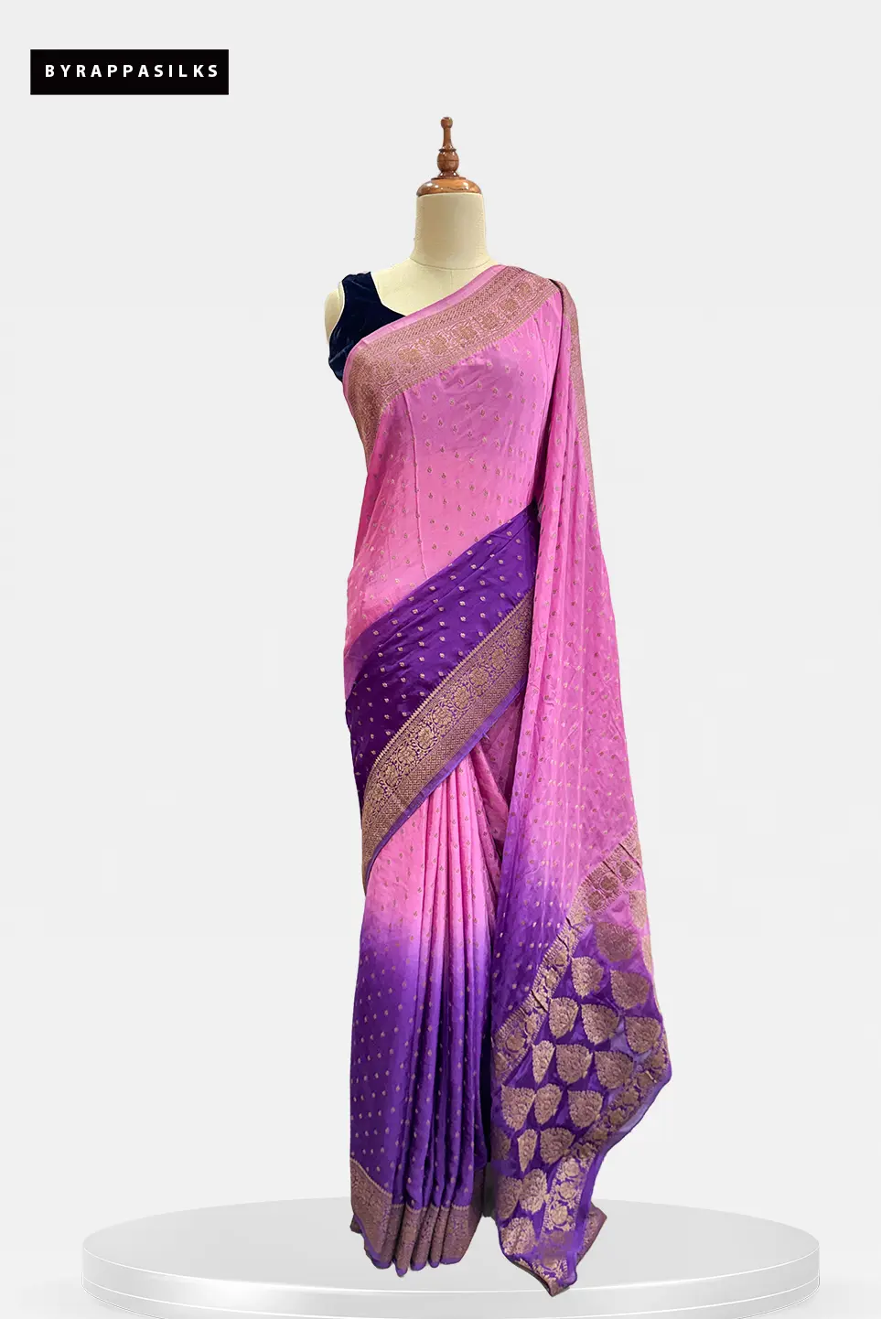 Georgette Saree Pink & Purple QW207649
