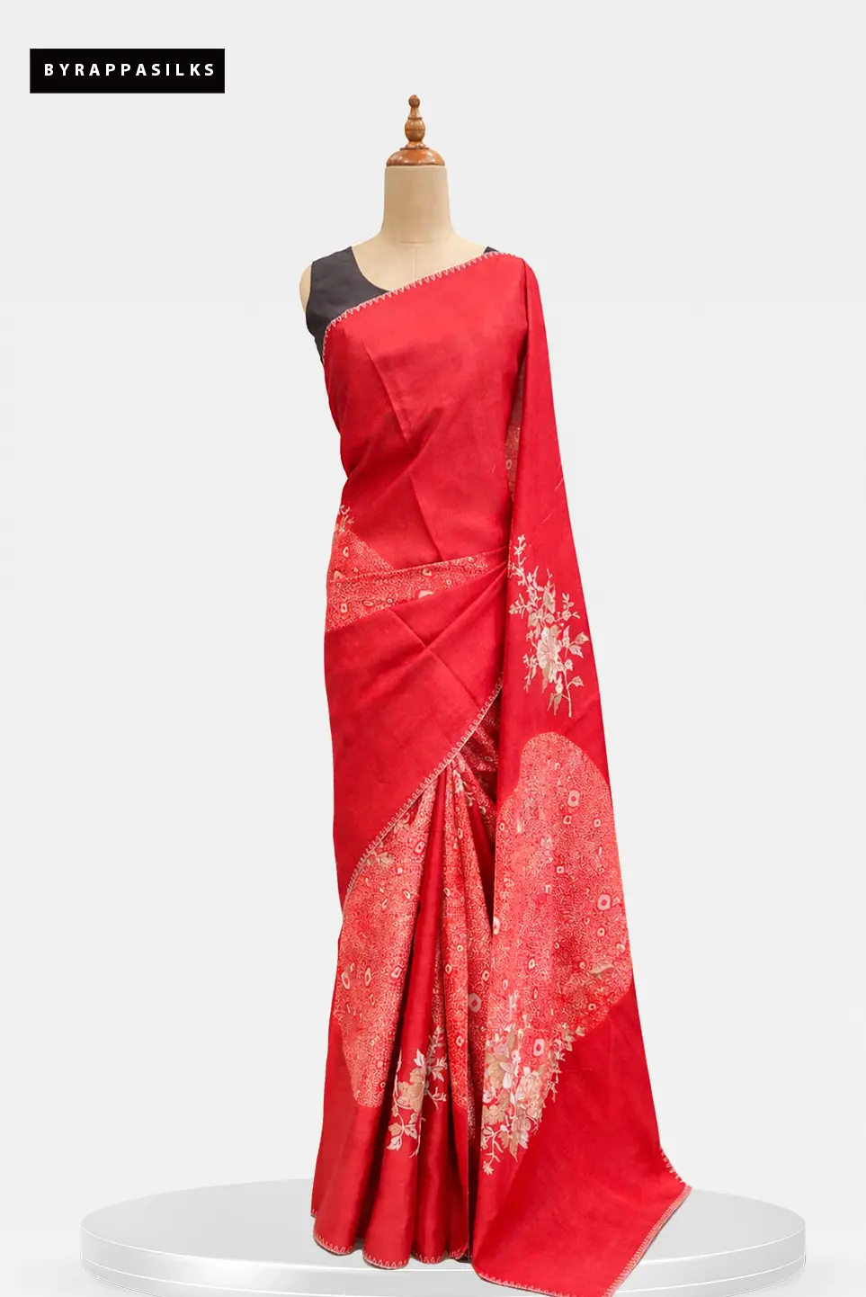 Pure Tussar Saree Red QS286020