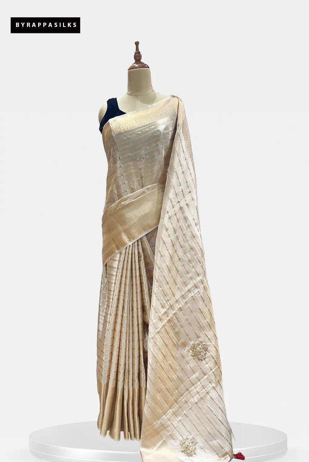 Tissue Saree With Bandhani Blouse QS301073