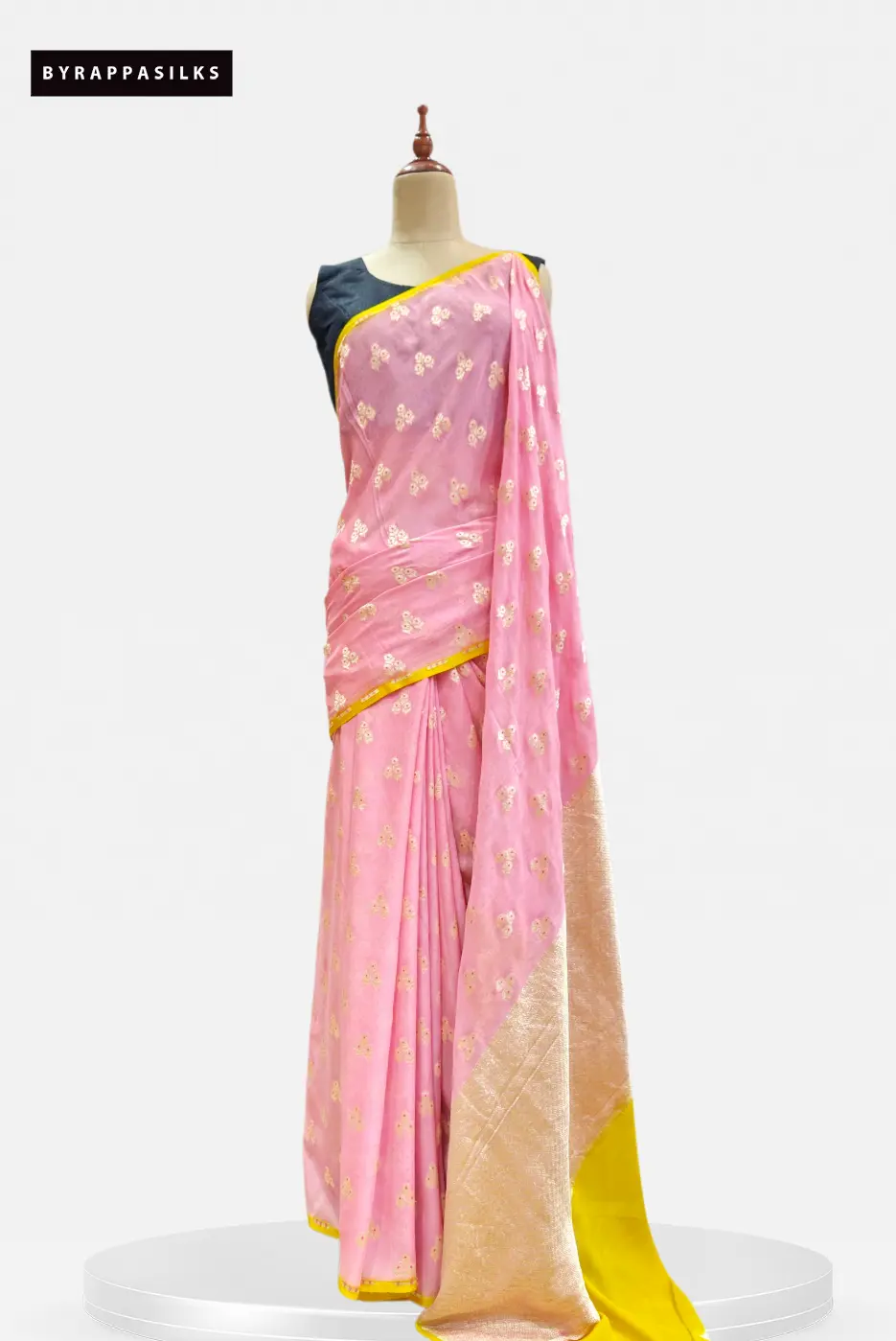 Banaras Pure Georgette Baby Pink AA201662