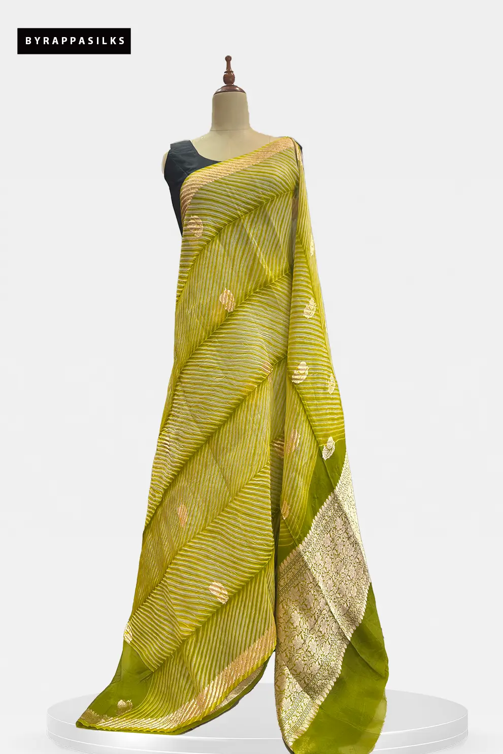 Handloom Kora Saree Lemon Yellow AA201736