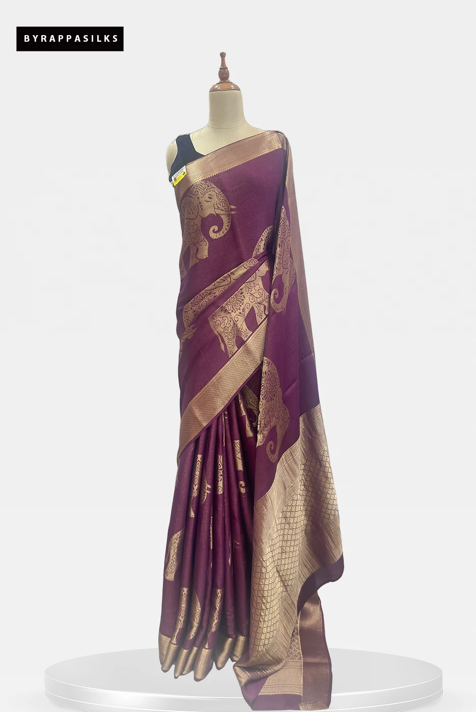 Pure Mysore Silk Saree With Tissue Design Maroon QS293901