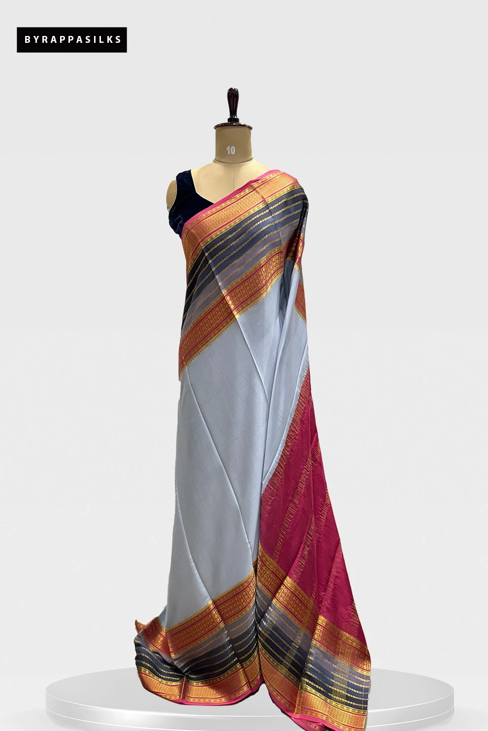 Pure Mysore Silk Dual Tone Saree QS248789