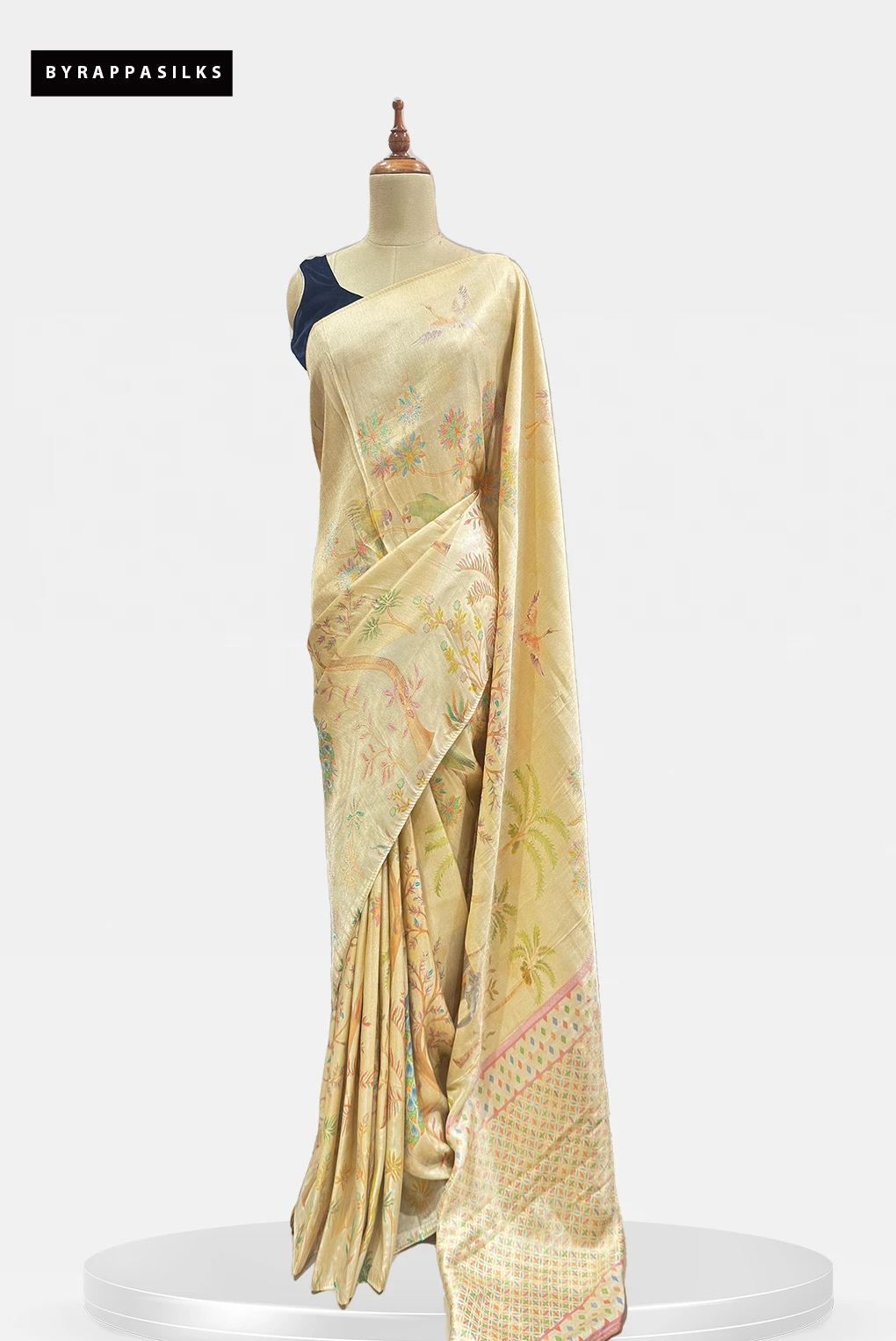 Vantara Saree Peach Floral Motifs QS288197