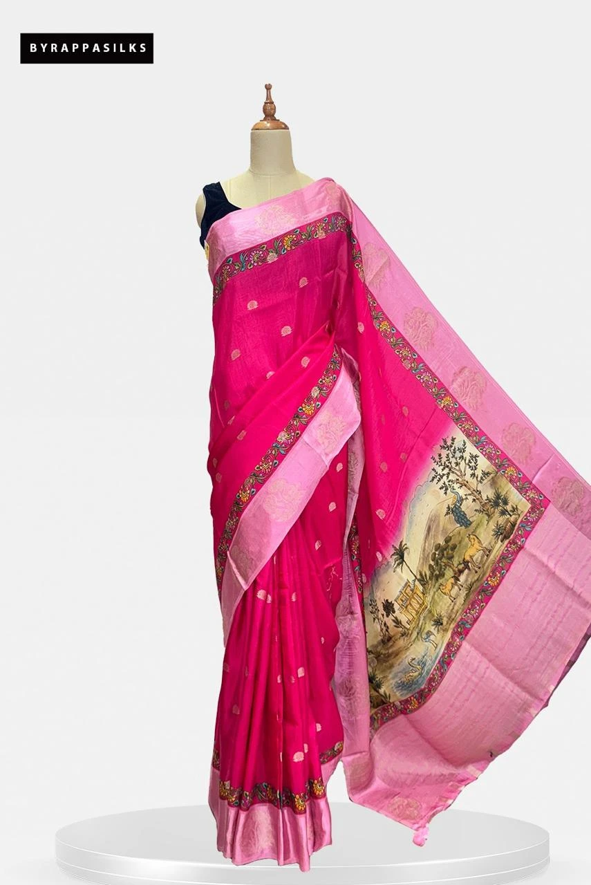 Mashru saree Pink with baby pink QS286012