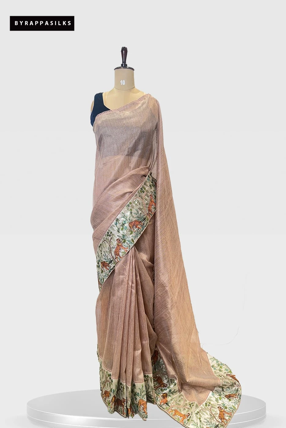 Kota Cotton Saree With Tiger Border QS278193