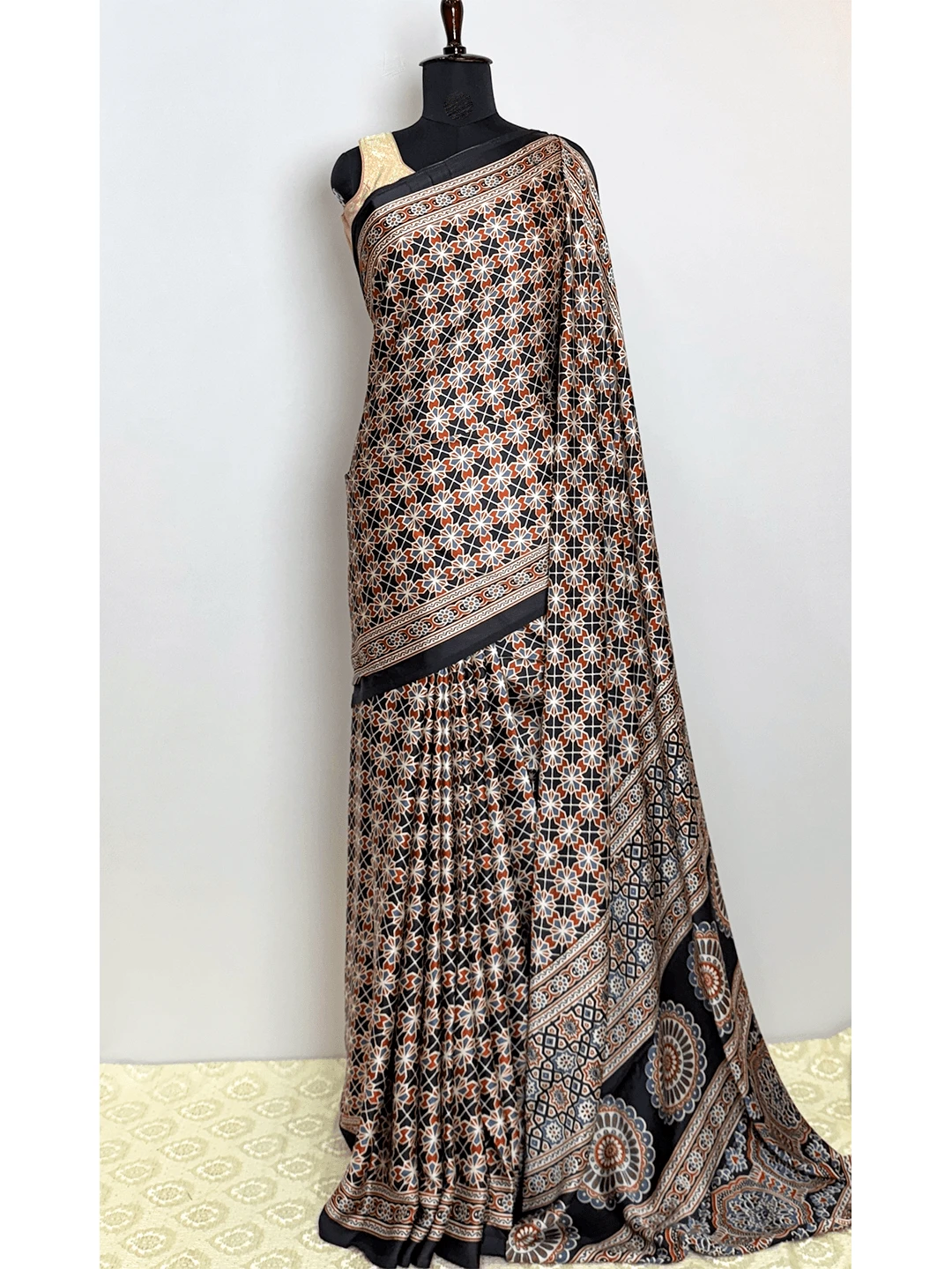 Ajrakh Printed Fancy Saree - QS215500