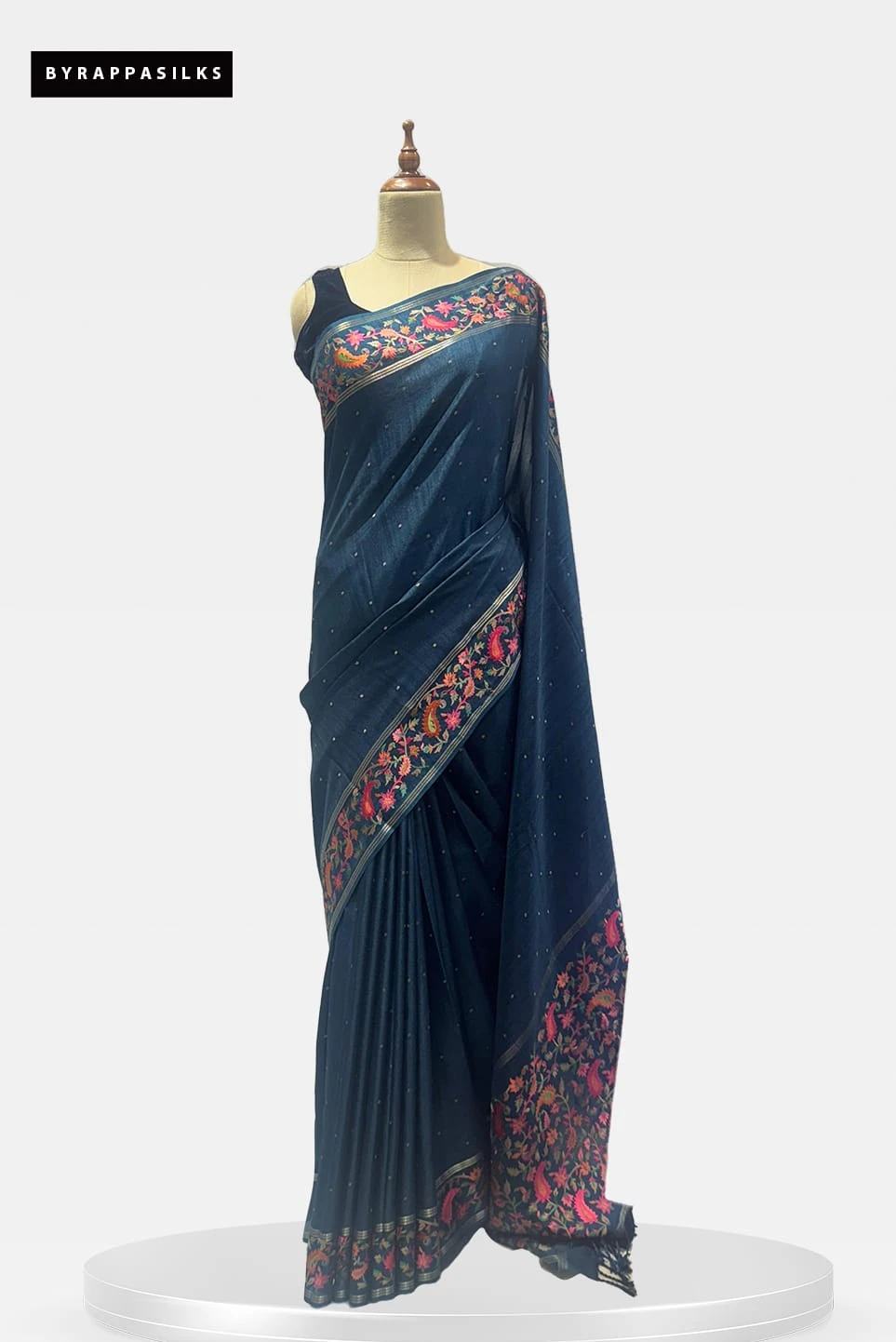 Tussar Saree Teal QS286139