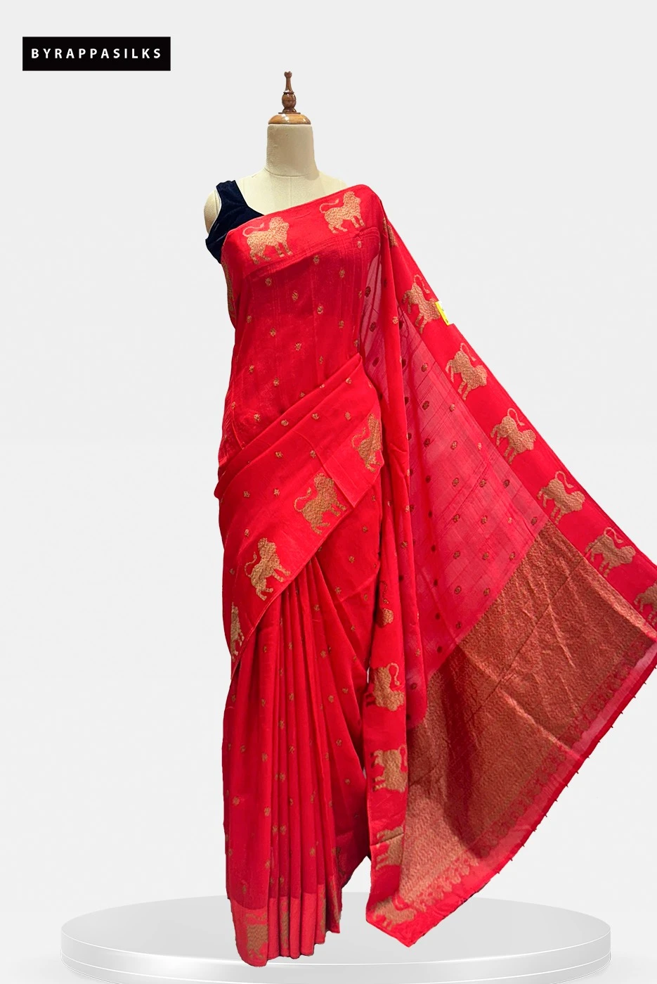 Tussar Saree With Satin Border Regal Red Traditional Saree QS287701