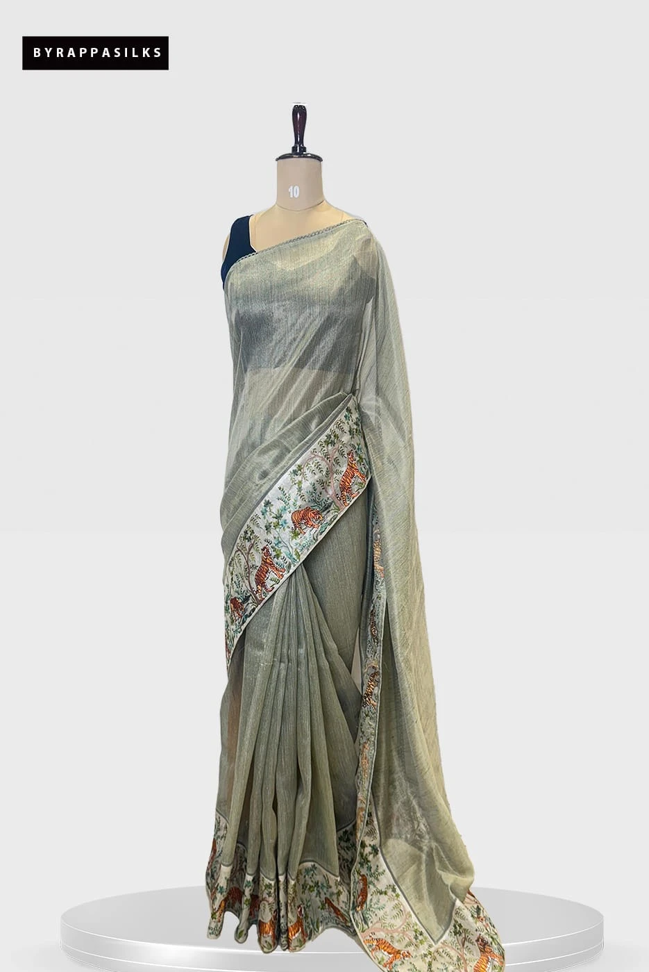 Kota Cotton Saree With Tiger Border QS278193