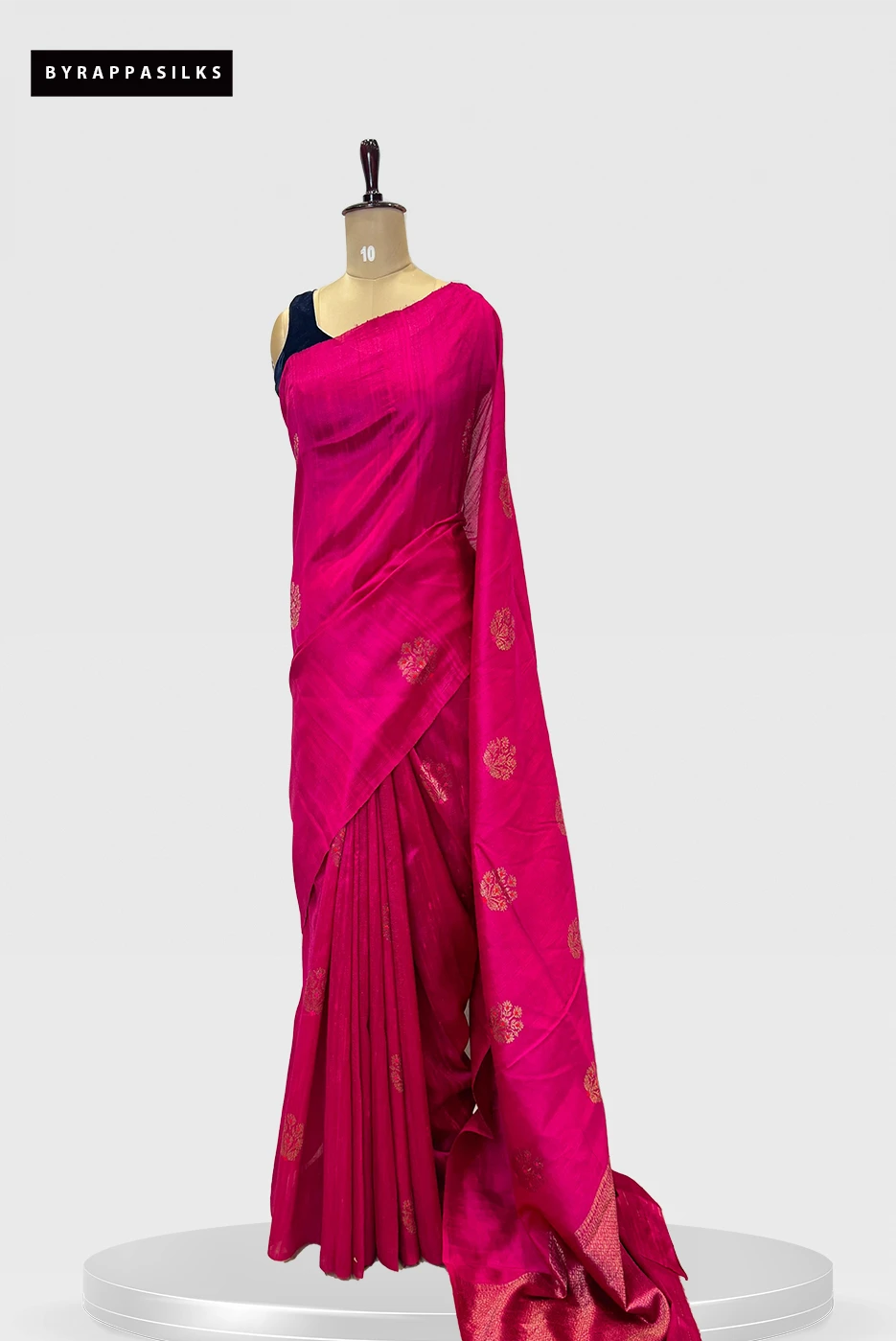 Pure Tussar Saree With Meenakari Work Pink Colour QS279696