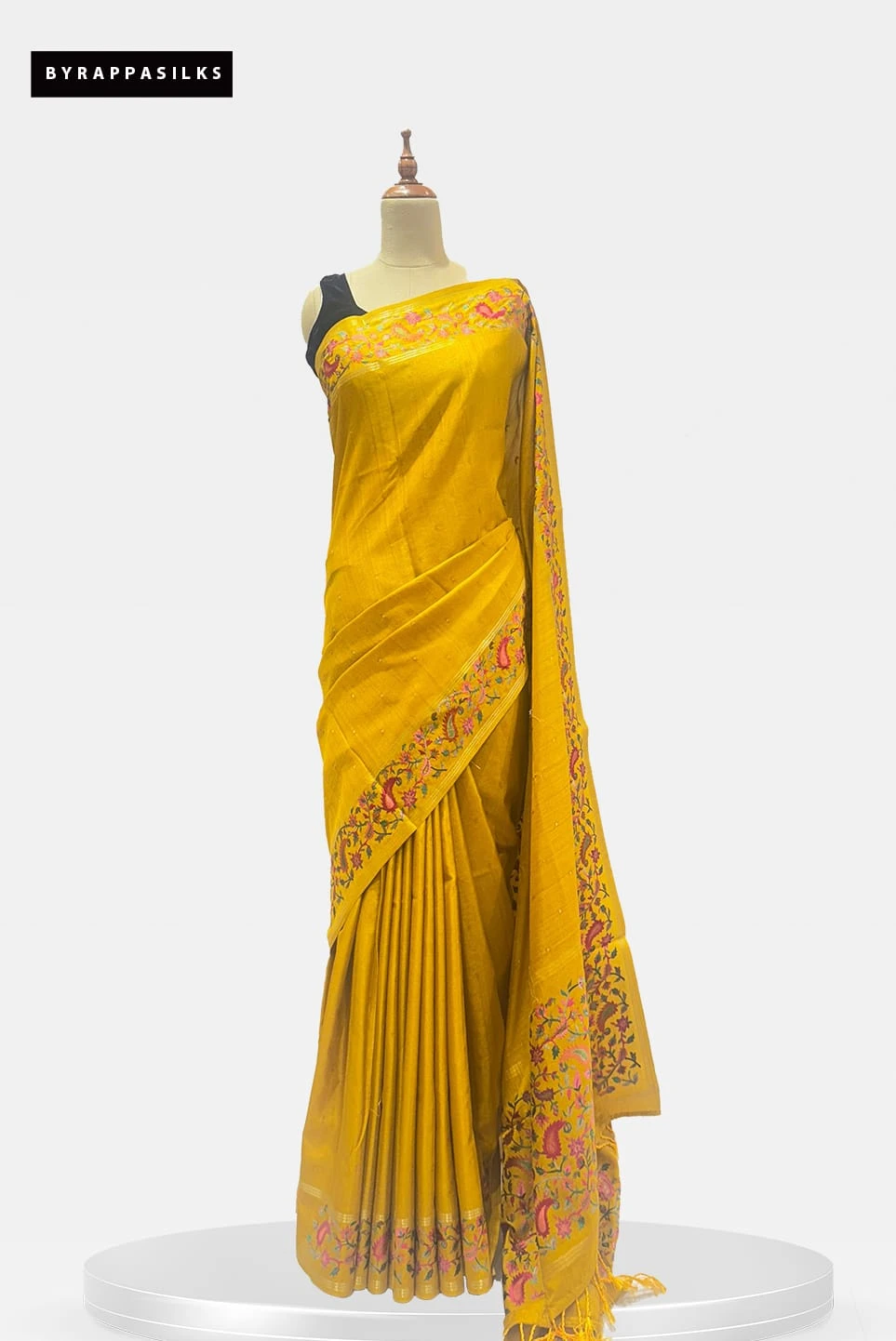 Tussar Saree Mustard QS286135