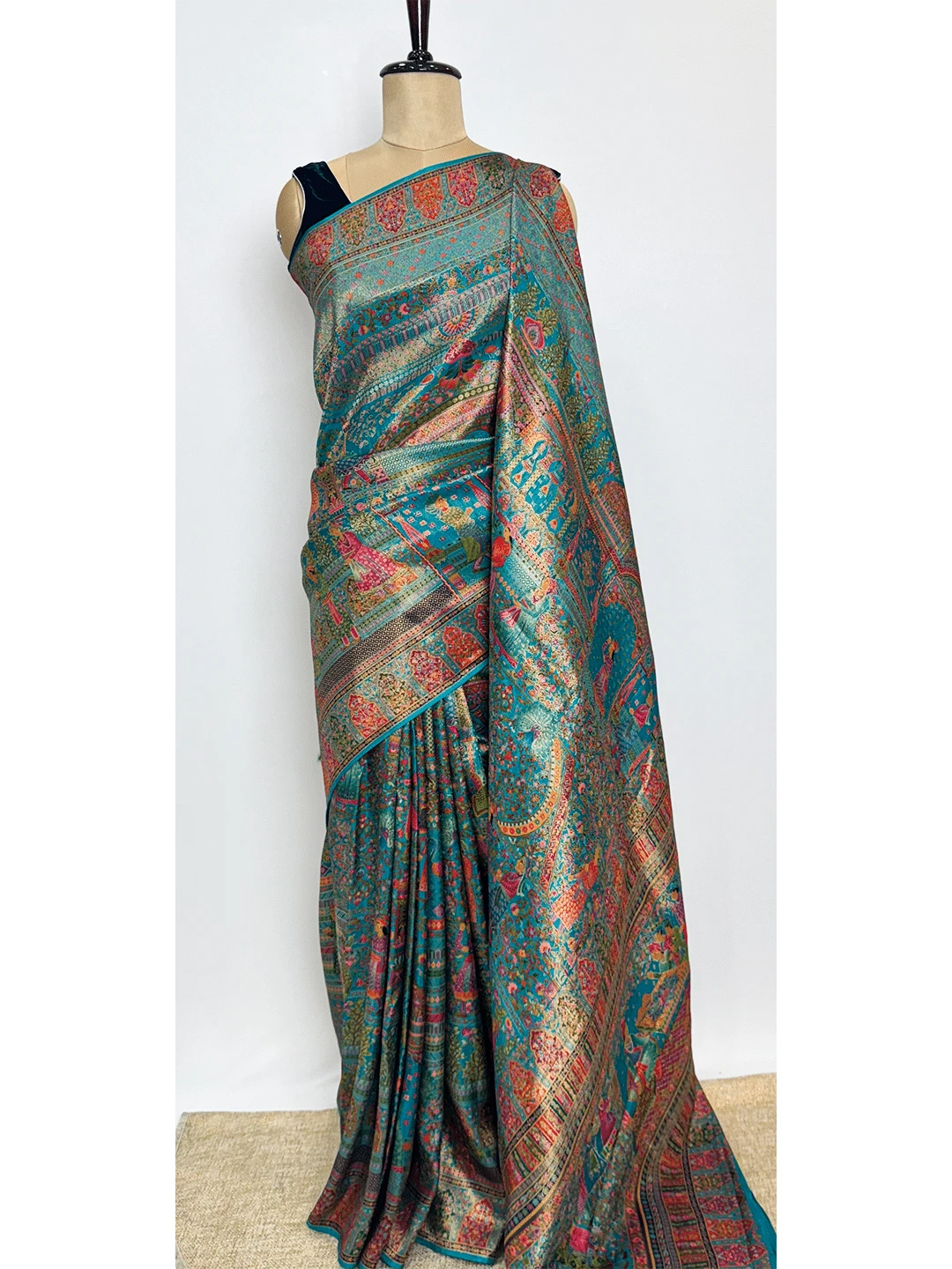 Pashmina - Banarasi Saree - Green Colour- QS209239