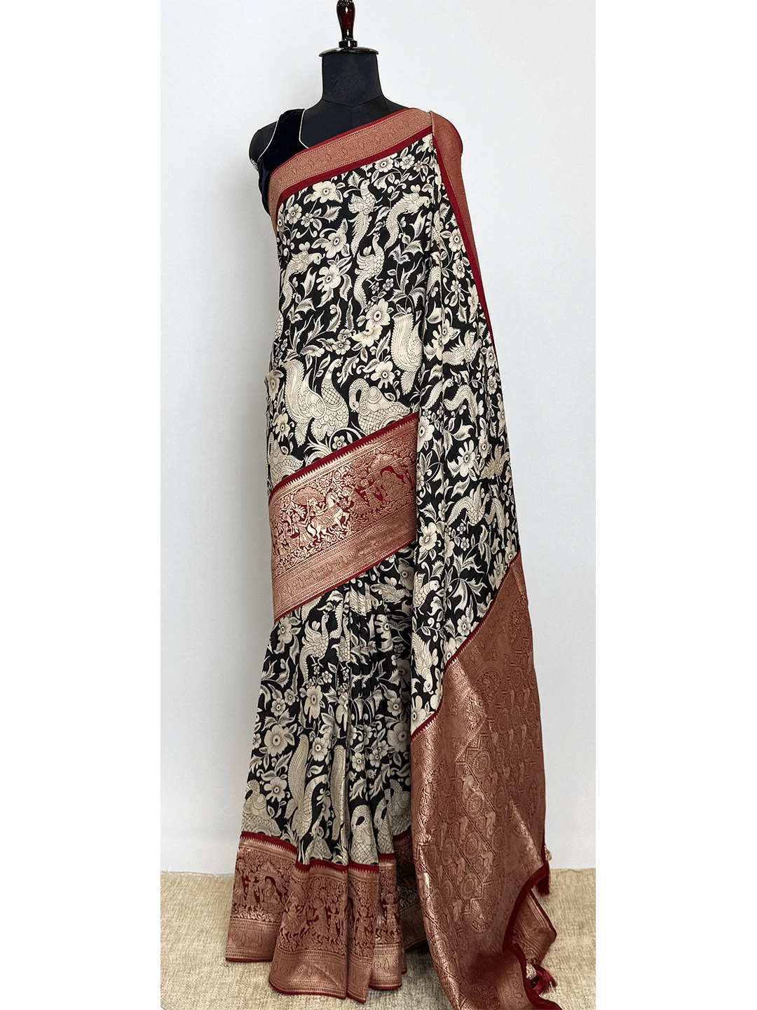 Kalamkari With Kanchi Border Sarees - QS213014