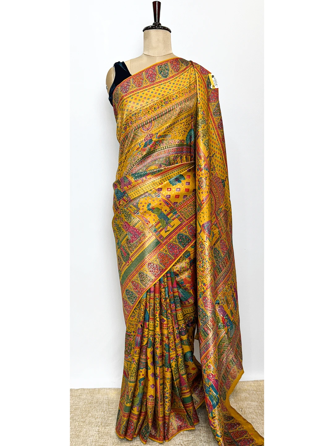 Pashmina - Banarasi Saree - Yellow Colour QS208599